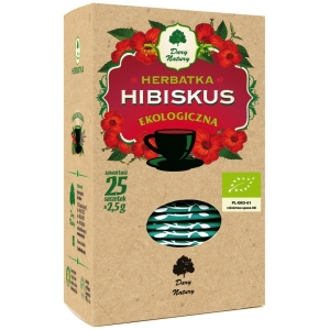 HERBATKA HIBISKUS BIO (25 x 2,5 g) 62,5 g – DARY NATURY