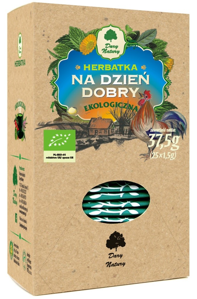 HERBATKA NA DZIEŃ DOBRY BIO (25 x 1,5 g) 37,5 g – DARY NATURY HERBATKA NA DZIEŃ DOBRY BIO (25 x 1,5 g) 37,5 g – DARY NATURY