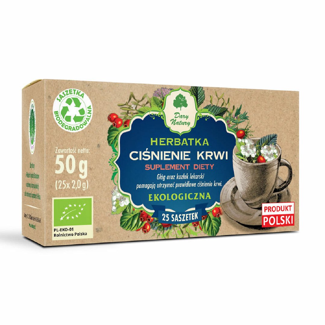 HERBATKA CIŚNIENIE KRWI BIO (25 x 2 g) 50 g – DARY NATURY HERBATKA CIŚNIENIE KRWI BIO (25 x 2 g) 50 g – DARY NATURY