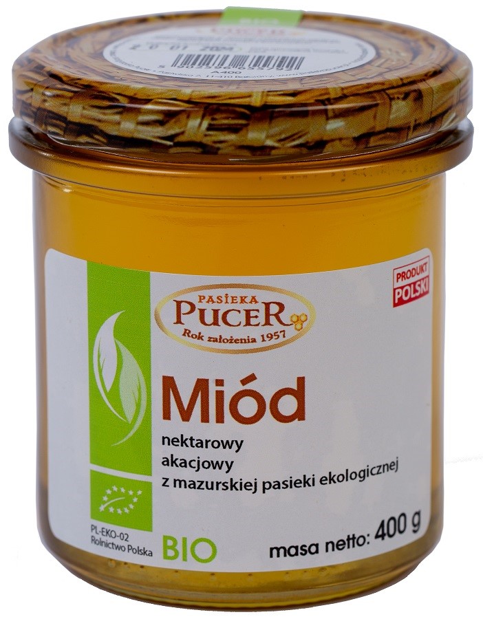 MIÓD AKACJOWY BIO 400 g – PASIEKA PUCER MIÓD AKACJOWY BIO 400 g – PASIEKA PUCER