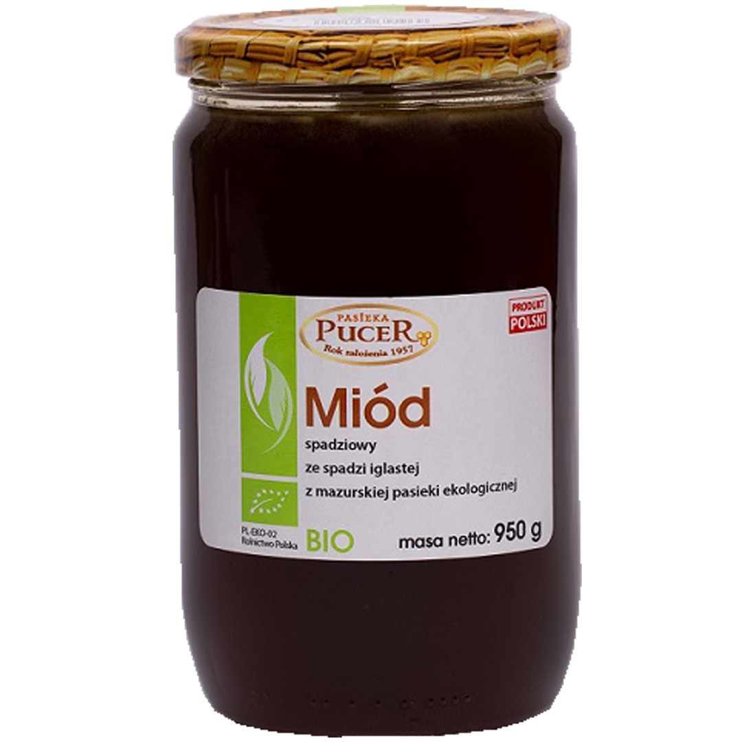 MIÓD SPADZIOWY ZE SPADZI IGLASTEJ BIO 950 g – PASIEKA PUCER MIÓD SPADZIOWY ZE SPADZI IGLASTEJ BIO 950 g – PASIEKA PUCER