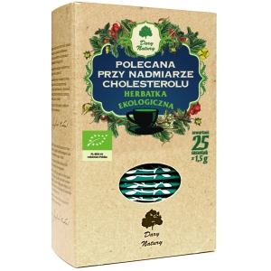 HERBATKA POLECANA PRZY NADMIARZE CHOLESTEROLU BIO (25 x 1,5 g) 37,5 g – DARY NATURY