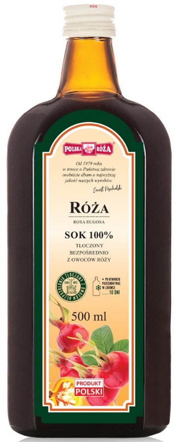 SOK Z RÓŻY NFC 500 ml – POLSKA RÓŻA SOK Z RÓŻY NFC 500 ml – POLSKA RÓŻA