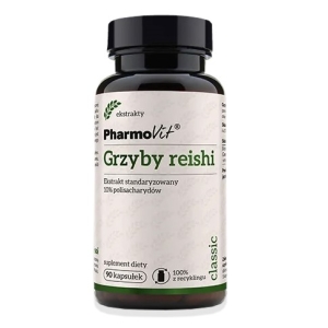 GRZYBY REISHI EKSTRAKT (400 mg) BEZGLUTENOWY 90 KAPSUŁEK – PHARMOVIT (CLASSIC)