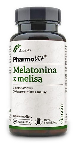 MELATONINA Z MELISĄ BEZGLUTENOWE 60 KAPSUŁEK – PHARMOVIT (CLASSIC) MELATONINA Z MELISĄ BEZGLUTENOWE 60 KAPSUŁEK – PHARMOVIT (CLASSIC)