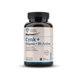 CYNK + MAGNEZ + WITAMINA B6 ACTIVE BEZGLUTENOWY 120 KAPSUŁEK – PHARMOVIT (CLASSIC)