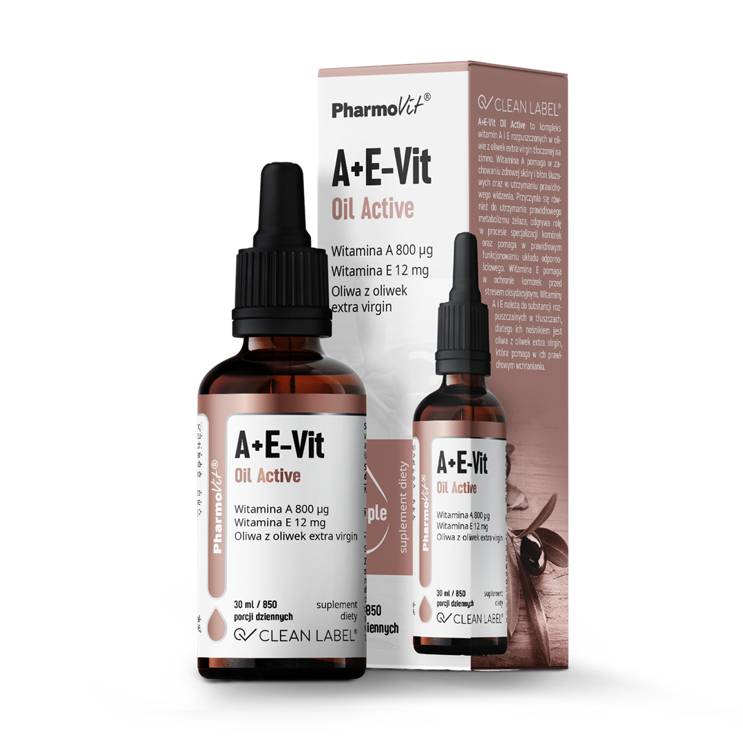WITAMINA A + E W KROPLACH BEZGLUTENOWE 30 ml – PHARMOVIT (CLEAN LABEL) WITAMINA A + E W KROPLACH BEZGLUTENOWE 30 ml – PHARMOVIT (CLEAN LABEL)