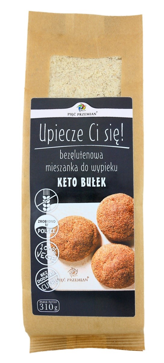 MIESZANKA DO WYPIEKU BUŁEK BEZ DODATKU CUKRÓW BEZGLUTENOWA KETO 310 g – PIĘĆ PRZEMIAN MIESZANKA DO WYPIEKU BUŁEK BEZ DODATKU CUKRÓW BEZGLUTENOWA KETO 310 g – PIĘĆ PRZEMIAN