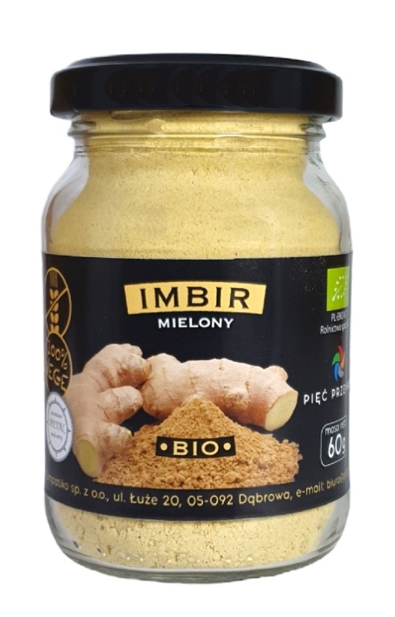 IMBIR MIELONY BEZGLUTENOWY BIO 60 g – PIĘĆ PRZEMIAN IMBIR MIELONY BEZGLUTENOWY BIO 60 g – PIĘĆ PRZEMIAN