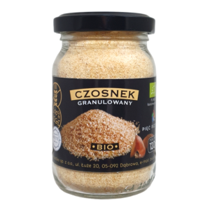 CZOSNEK GRANULOWANY BEZGLUTENOWY BIO 120 g – PIĘĆ PRZEMIAN