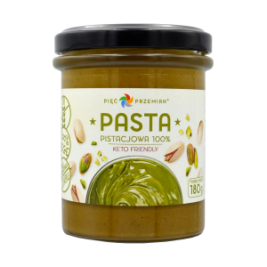 KREM Z PISTACJI PRAŻONYCH 100 % BEZGLUTENOWY 180 g – PIĘĆ PRZEMIAN