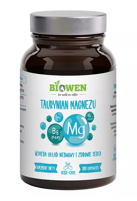 TAURYNIAN MAGNEZU + WITAMINA B6 100 KAPSUŁEK – BIOWEN TAURYNIAN MAGNEZU + WITAMINA B6 100 KAPSUŁEK – BIOWEN
