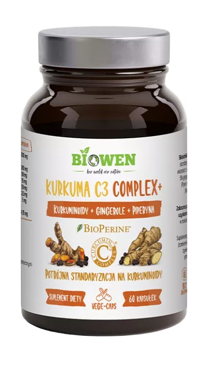 KURKUMA C3 COMPLEX+ BEZGLUTENOWA 60 KAPSUŁEK – BIOWEN KURKUMA C3 COMPLEX+ BEZGLUTENOWA 60 KAPSUŁEK – BIOWEN