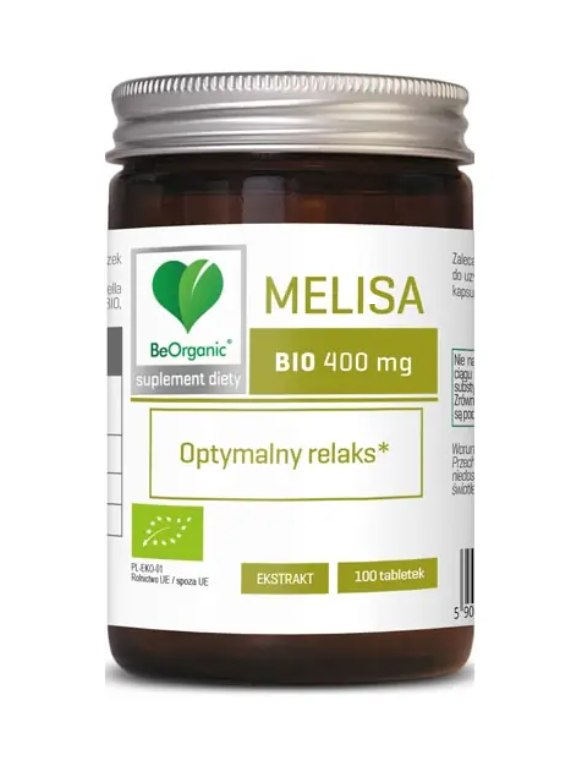 MELISA EKSTRAKT BIO (400 mg) 100 TABLETEK – BE ORGANIC MELISA EKSTRAKT BIO (400 mg) 100 TABLETEK – BE ORGANIC