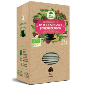 HERBATKA MALINOWO – IMBIROWA BIO (25 x 3 g) 75 g – DARY NATURY