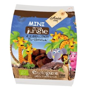 CIASTKA Z CZEKOLADĄ MINI JUNGLE BIO 100 g – BIO ANIA