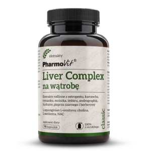 KAPSUŁKI NA WSPARCIE WĄTROBY LIVER COMPLEX 90 szt. – PHARMOVIT (CLASSIC) KAPSUŁKI NA WSPARCIE WĄTROBY LIVER COMPLEX 90 szt. – PHARMOVIT (CLASSIC)