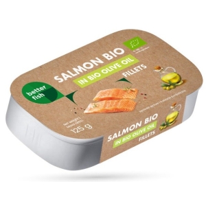 ŁOSOŚ ATLANTYCKI W OLIWIE Z OLIWEK EXTRA VIRGIN BIO 125 g – BETTER FISH ŁOSOŚ ATLANTYCKI W OLIWIE Z OLIWEK EXTRA VIRGIN BIO 125 g – BETTER FISH