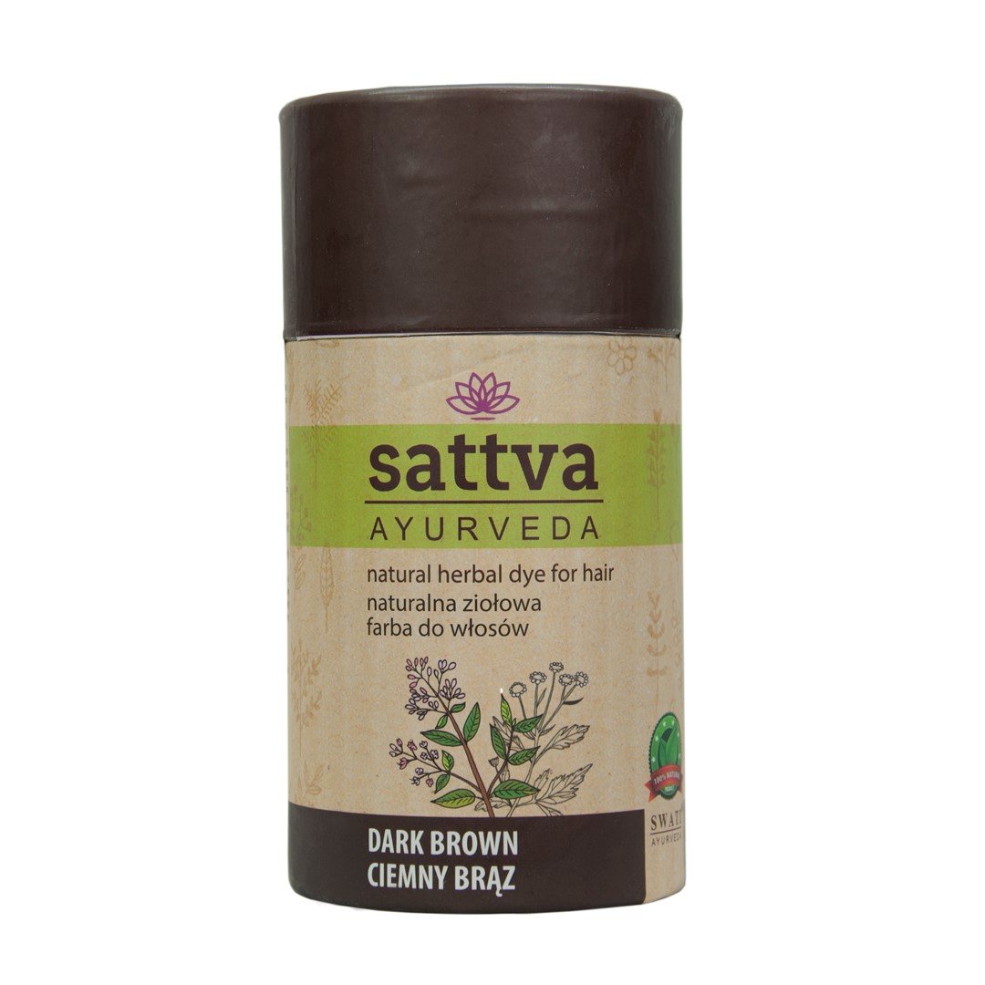 HENNA CIEMNY BRĄZ ECO 150 g – SATTVA (AYURVEDA) HENNA CIEMNY BRĄZ ECO 150 g – SATTVA (AYURVEDA)