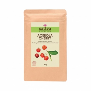 ZAKWASZACZ ROŚLINNY DO ZIÓŁ BARWIĄCYCH WŁOSY ACEROLA CHERRY ECO 50 g – SATTVA (AYURVEDA) ZAKWASZACZ ROŚLINNY DO ZIÓŁ BARWIĄCYCH WŁOSY ACEROLA CHERRY ECO 50 g – SATTVA (AYURVEDA)