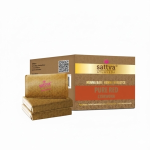 HENNA CZERWONA W KOSTCE ECO (3 x 80 g) 240 g – SATTVA (AYURVEDA)