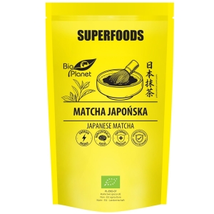 HERBATA ZIELONA MATCHA JAPOŃSKA BIO 100 g – BIO PLANET SUPERFOODS