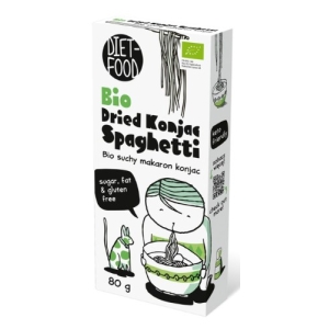 MAKARON (SUCHY KONJAC) SPAGHETTI BEZGLUTENOWY BIO 80 g – DIET-FOOD