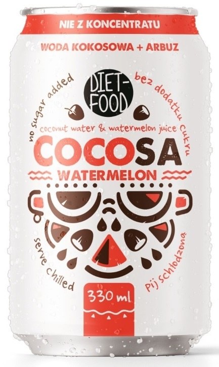 WODA KOKOSOWA Z SOKIEM Z ARBUZA 330 ml – DIET-FOOD (COCOSA) WODA KOKOSOWA Z SOKIEM Z ARBUZA 330 ml – DIET-FOOD (COCOSA)