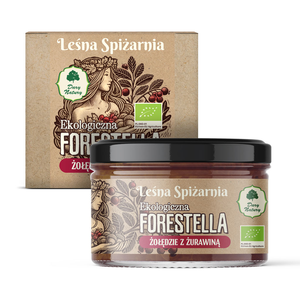 FORESTELLA ŻOŁĘDZIOWA Z ŻURAWINĄ BIO 200 g – DARY NATURY FORESTELLA ŻOŁĘDZIOWA Z ŻURAWINĄ BIO 200 g – DARY NATURY
