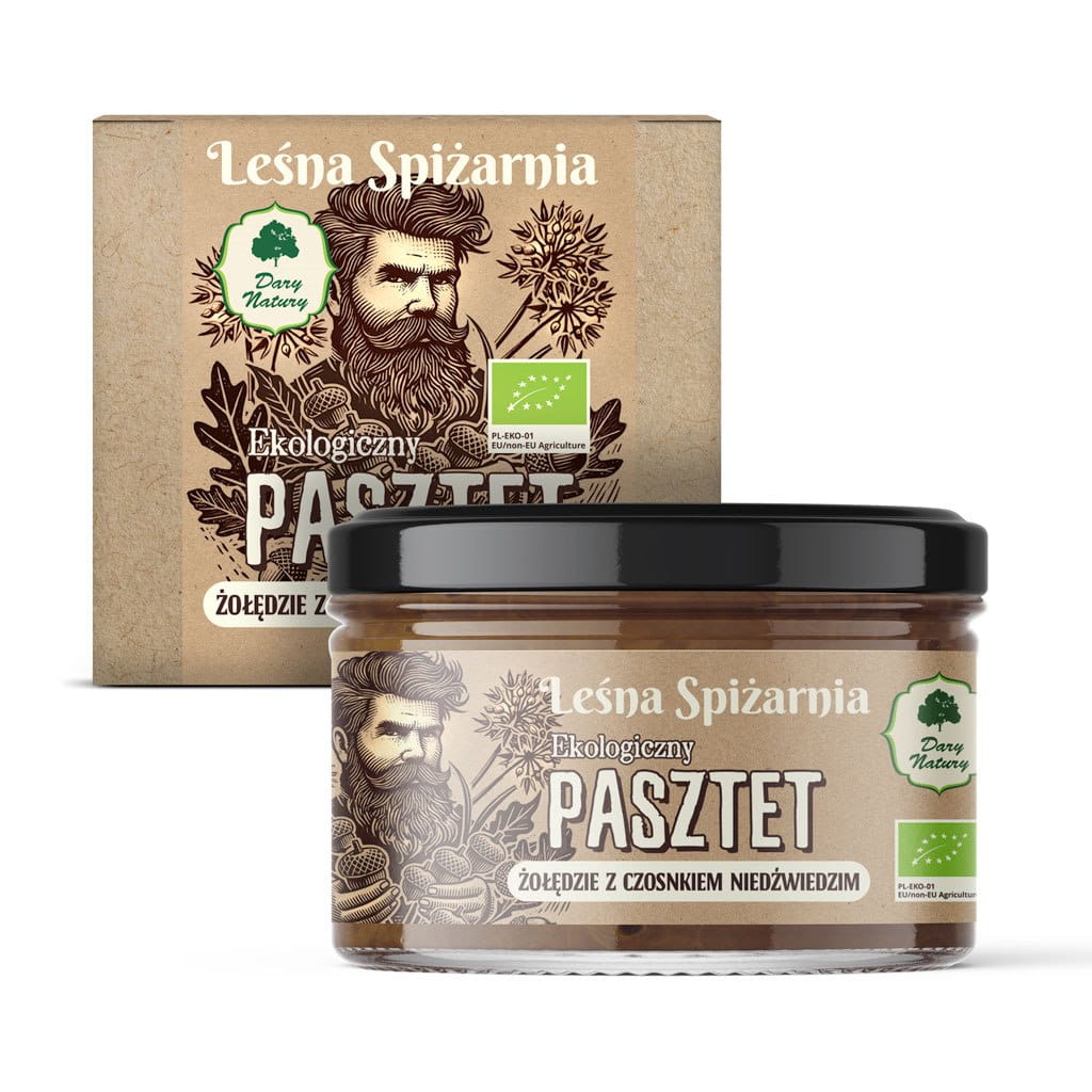PASZTET Z ŻOŁĘDZI Z CZOSNKIEM NIEDŹWIEDZIM BIO 200 g – DARY NATURY PASZTET Z ŻOŁĘDZI Z CZOSNKIEM NIEDŹWIEDZIM BIO 200 g – DARY NATURY