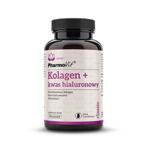 KOLAGEN + KWAS HIALURONOWY BEZGLUTENOWY 90 KAPSUŁEK – PHARMOVIT (CLASSIC)