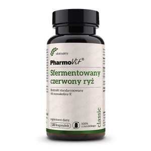 SFERMENTOWANY CZERWONY RYŻ EKSTRAKT BEZGLUTENOWY 120 KAPSUŁEK – PHARMOVIT (CLASSIC)