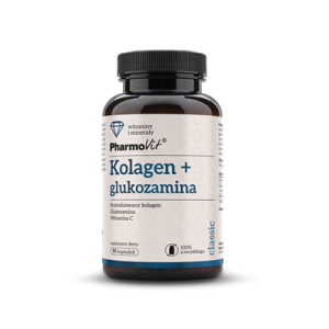 KOLAGEN + GLUKOZAMINA BEZGLUTENOWE 90 KAPSUŁEK – PHARMOVIT (CLASSIC)
