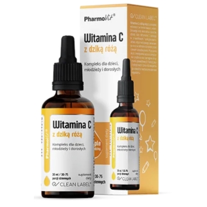 WITAMINA C Z DZIKĄ RÓŻĄ BEZGLUTENOWA W KROPLACH 30 ml – PHARMOVIT