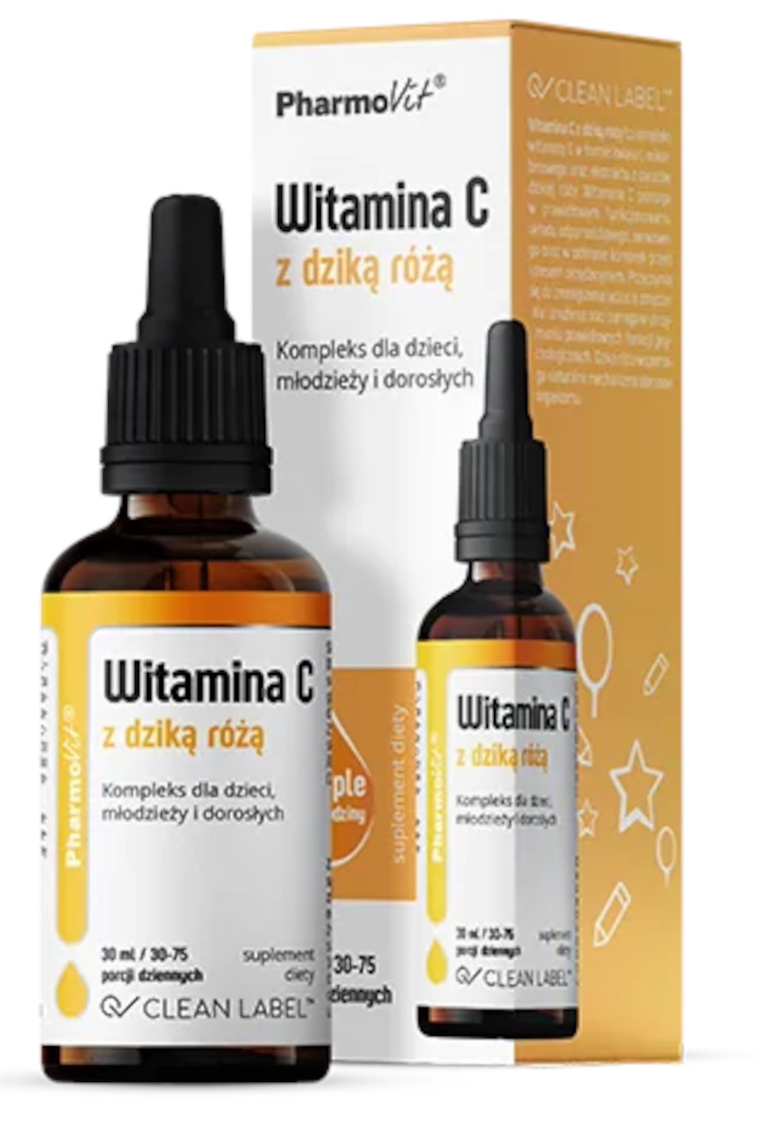 WITAMINA C Z DZIKĄ RÓŻĄ BEZGLUTENOWA W KROPLACH 30 ml – PHARMOVIT WITAMINA C Z DZIKĄ RÓŻĄ BEZGLUTENOWA W KROPLACH 30 ml – PHARMOVIT