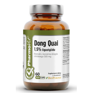 DZIĘGIEL CHIŃSKI (DONG QUAI) EKSTRAKT (500 mg) BEZGLUTENOWY 60 KAPSUŁEK – PHARMOVIT (CLEAN LABEL)