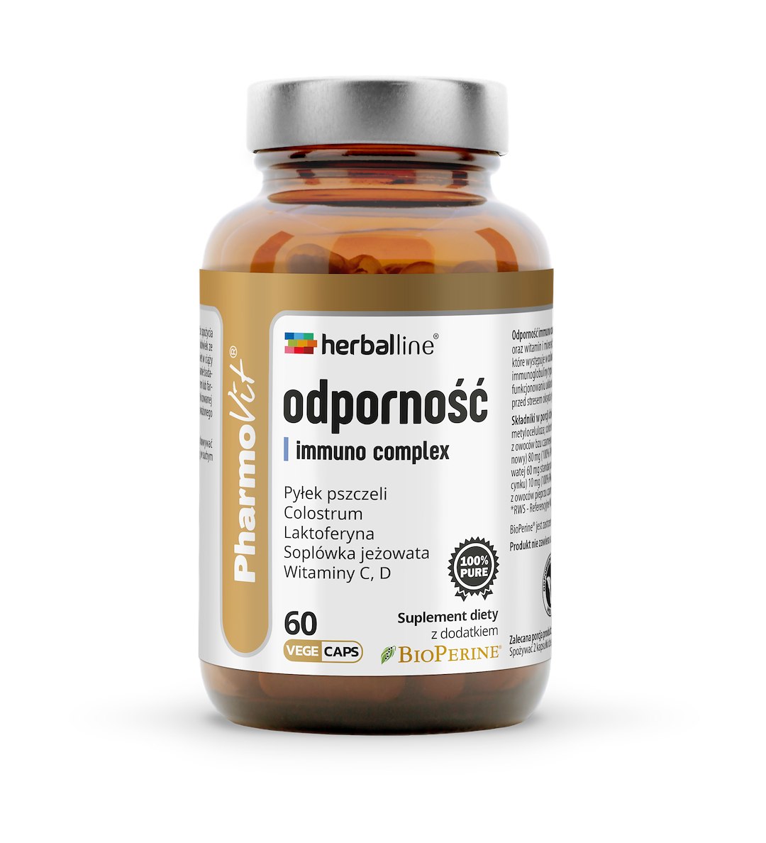 KAPSUŁKI NA ODPORNOŚĆ (IMMUNO COMPLEX) BEZGLUTENOWE 60 szt. – PHARMOVIT (HERBALLINE) KAPSUŁKI NA ODPORNOŚĆ (IMMUNO COMPLEX) BEZGLUTENOWE 60 szt. – PHARMOVIT (HERBALLINE)