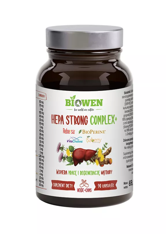 KAPSUŁKI NA WSPARCIE WĄTROBY HEPA STRONG COMPLEX+ 90 szt. – BIOWEN KAPSUŁKI NA WSPARCIE WĄTROBY HEPA STRONG COMPLEX+ 90 szt. – BIOWEN