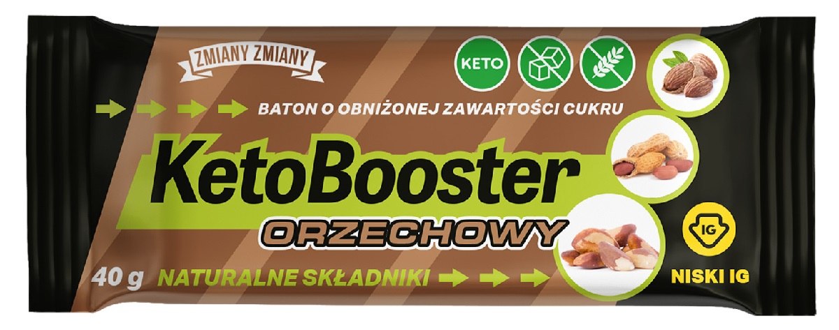 BATON ORZECHOWY KETO BOOSTER BEZGLUTENOWY 40 g – ZMIANY ZMIANY BATON ORZECHOWY KETO BOOSTER BEZGLUTENOWY 40 g – ZMIANY ZMIANY