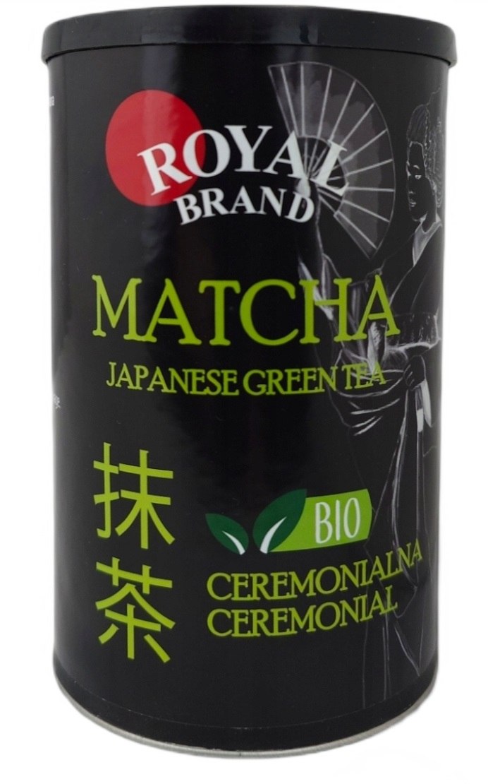 HERBATA ZIELONA MATCHA JAPOŃSKA CEREMONIALNA BIO 100 g – ROYAL BRAND HERBATA ZIELONA MATCHA JAPOŃSKA CEREMONIALNA BIO 100 g – ROYAL BRAND
