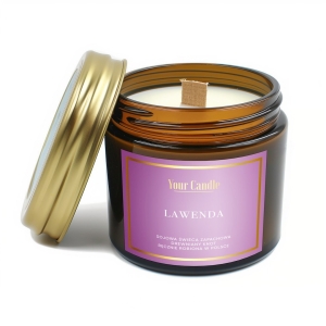 ŚWIECA SOJOWA ZAPACHOWA Z DREWNIANYM KNOTEM LAWENDA 120 ml – YOUR CANDLE ŚWIECA SOJOWA ZAPACHOWA Z DREWNIANYM KNOTEM LAWENDA 120 ml – YOUR CANDLE