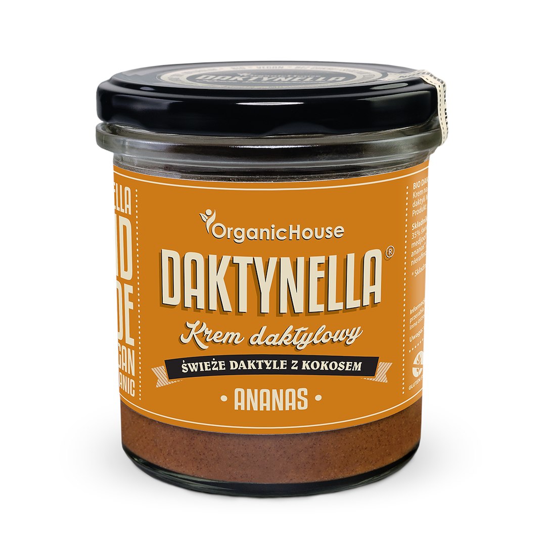 KREM KOKOS – DAKTYLE MEDJOOL – ANANAS BEZGLUTENOWY BIO 280 g – ORGANICHOUSE (DAKTYNELLA) KREM KOKOS – DAKTYLE MEDJOOL – ANANAS BEZGLUTENOWY BIO 280 g – ORGANICHOUSE (DAKTYNELLA)