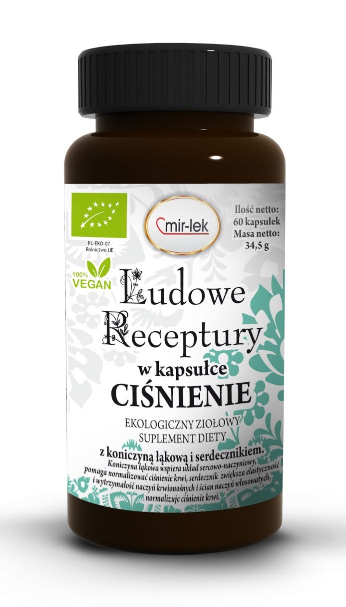 KAPSUŁKI NA CIŚNIENIE KRWI BIO (60 szt.) 27 g – MIR-LEK (LUDOWE RECEPTURY) KAPSUŁKI NA CIŚNIENIE KRWI BIO (60 szt.) 27 g – MIR-LEK (LUDOWE RECEPTURY)