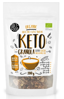 GRANOLA KAKAOWA BEZ DODATKU CUKRÓW KETO BIO 200 g – DIET-FOOD GRANOLA KAKAOWA BEZ DODATKU CUKRÓW KETO BIO 200 g – DIET-FOOD