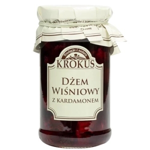 DŻEM WIŚNIOWY Z KARDAMONEM O OBNIŻONEJ ZAWARTOŚCI CUKRU BEZGLUTENOWY 235 g – KROKUS DŻEM WIŚNIOWY Z KARDAMONEM O OBNIŻONEJ ZAWARTOŚCI CUKRU BEZGLUTENOWY 235 g – KROKUS