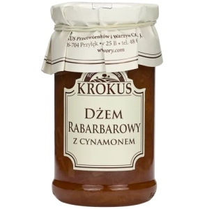 DŻEM RABARBAROWY Z CYNAMONEM O OBNIŻONEJ ZAWARTOŚCI CUKRU BEZGLUTENOWY 235 g – KROKUS DŻEM RABARBAROWY Z CYNAMONEM O OBNIŻONEJ ZAWARTOŚCI CUKRU BEZGLUTENOWY 235 g – KROKUS
