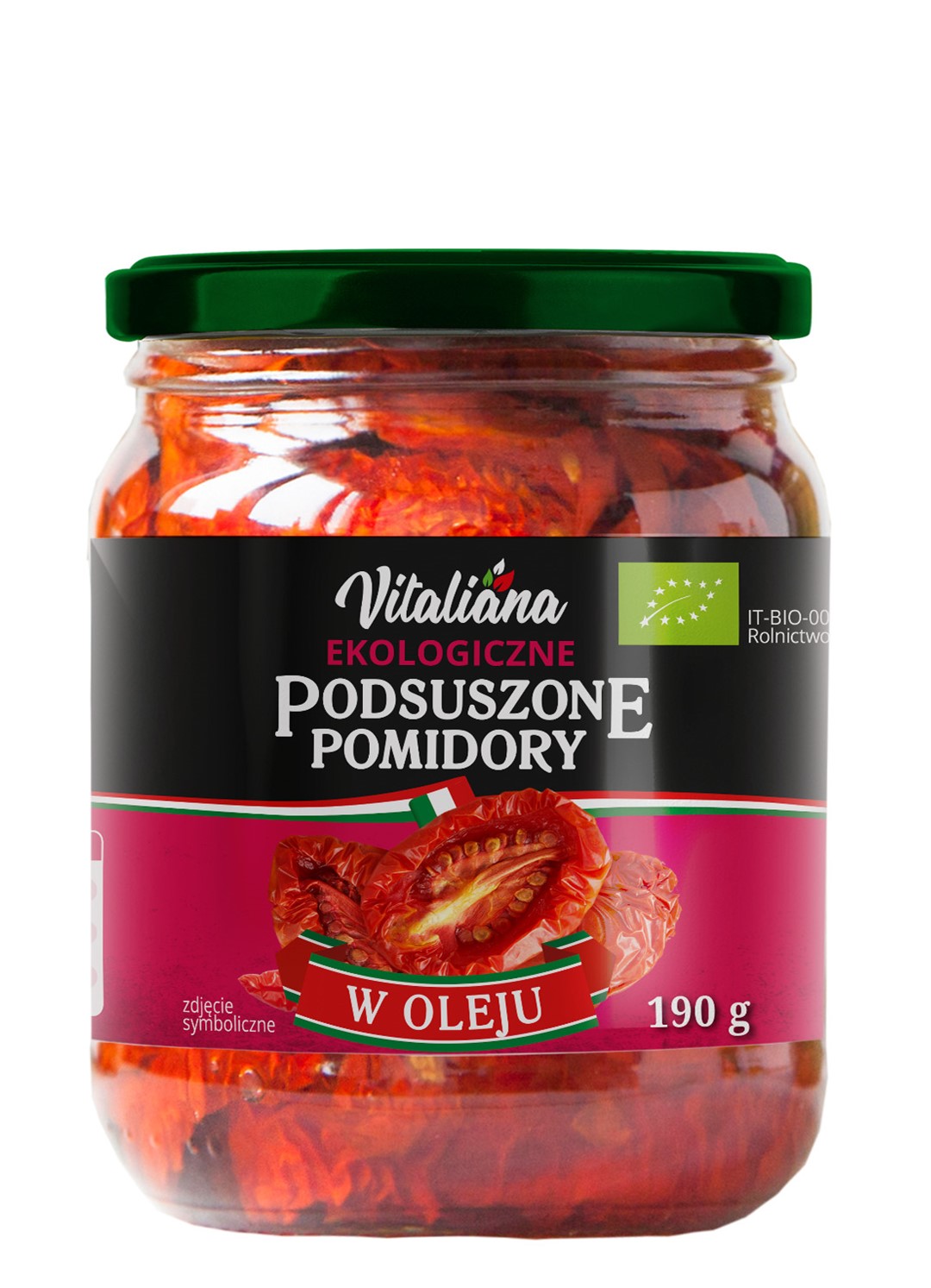 POMIDORY PODSUSZONE W OLEJU BIO 190 g – VITALIANA POMIDORY PODSUSZONE W OLEJU BIO 190 g – VITALIANA
