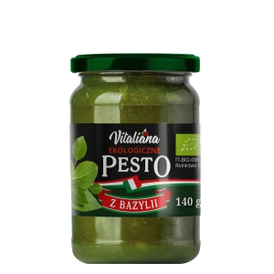 PESTO ZIELONE Z BAZYLII BIO 140 g – VITALIANA