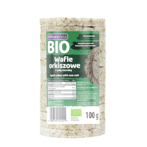WAFLE ORKISZOWE PEŁNOZIARNISTE Z SOLĄ MORSKĄ BIO 100 g – NATURAVENA