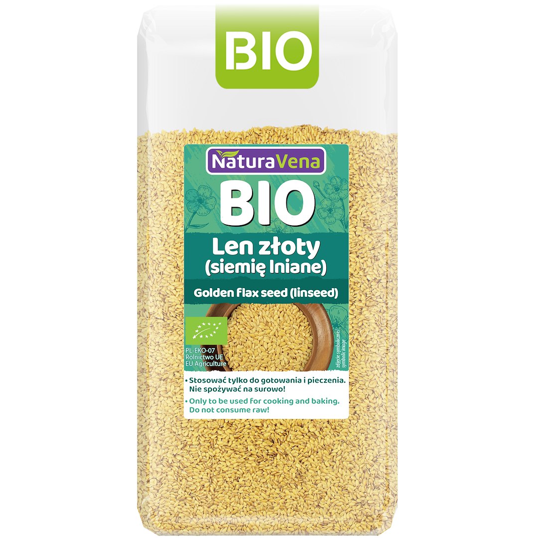 LEN ZŁOTY (SIEMIĘ LNIANE) BIO 500 g – NATURAVENA LEN ZŁOTY (SIEMIĘ LNIANE) BIO 500 g – NATURAVENA